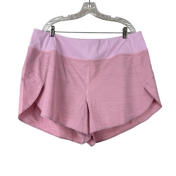 Athleta NWT Run With It Textured Short 3.5" Size 2X Running Shorts Pink Stretch - Picture 5 of 12